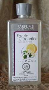 Lampe Berger Aromatherapy Essential Oil LEMON FLOWER Made in France 