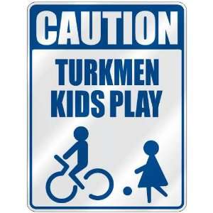   CAUTION TURKMEN KIDS PLAY  PARKING SIGN TURKMENISTAN 