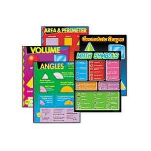  Learning Chart Combo Pack, Geometry, 17w x 22h, 5/Pack 