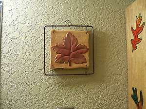   set of 3 maple leaves leaf plaques wall art decor fall theme hangings