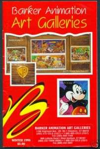 Barker Animation Art Catalog 1995 Disney Warner H B  