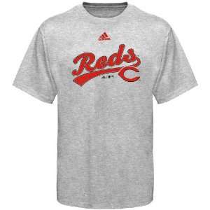  adidas Cincinnati Reds Preschool Ash Script T shirt (5/6 