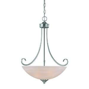  Raleigh Collection 3 Light 27 Satin Nickel Pendant with 
