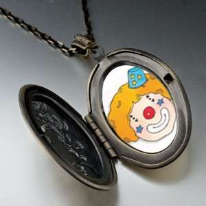 Clown Face Photo Locket Pendant Necklace