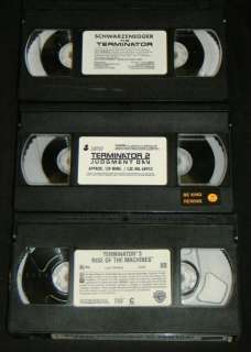 TERMINATOR 1, 2, & 3 VHS SET   Arnold Schwarzenegger  