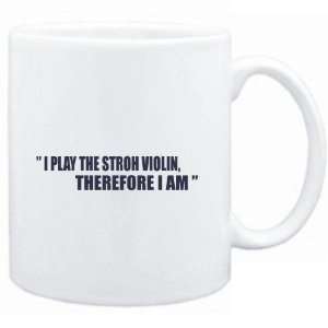  Mug White i play the guitar Stroh Violin, therefore I am 