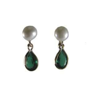   Birthstone Childrens Earrings A+ Grade Pearls 14K Gold Fill Emerald