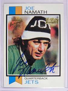2001 Topps Team Legends Joe Namath auto autograph #TTF13 *27969  
