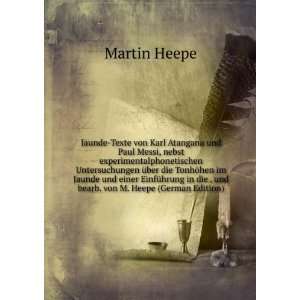   in die . und bearb. von M. Heepe (German Edition): Martin Heepe: Books