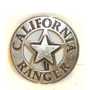    California Ranger Obsolete West Police Badge Star 