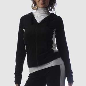  Rayon from Organic Bamboo Cotton Black White Hoodie 