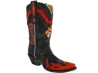  Corral Womens R5000 OSU Boots Distressed Black/Orange 