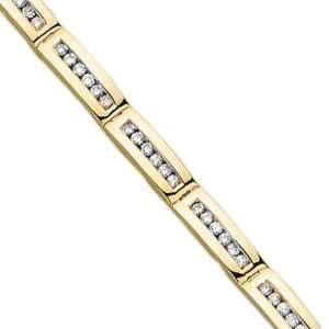    10K Yellow Gold 1 ct. Diamond Tennis Bracelet: Katarina: Jewelry