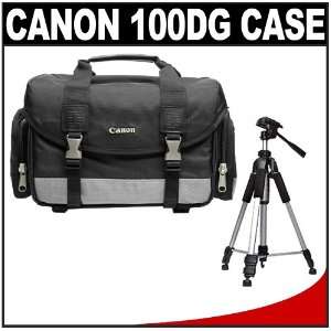  Canon 100DG Digital SLR Camera Case Gadget Bag + Deluxe Tripod 