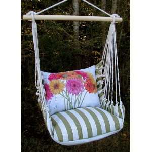   : Summer Palm Gerberas Hammock Chair Swing Set: Patio, Lawn & Garden