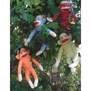 Sock Monkey   Lot 4   Green~Red~Blue~Orange   By: Street Players