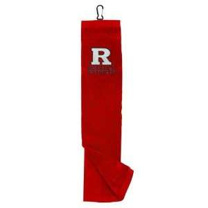 Rutgers Scarlet Knights NCAA Embroidered Tri Fold Towel:  
