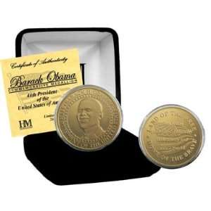 Barack Obama 24kt Gold Coin Photo Mint