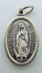   Guadalupe & Santo Niño de Atocha Doulbe Sided Medal Silver Plate 1