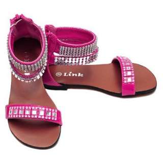   Shoes Fuchsia Jeweled Ankle Strap Sandals 9 4 Forever Link Shoes