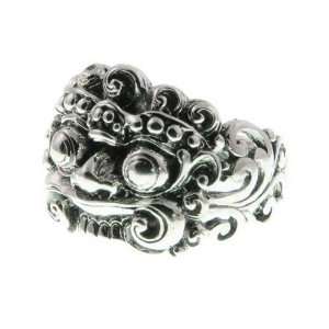  134 6.5 Barong Ring Organic / Silver Jewelry of Bali 