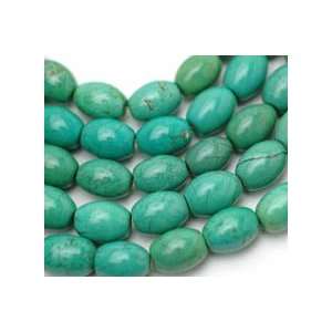  Stabilized Turquoise Barrel Beads 12x15mm Arts, Crafts 