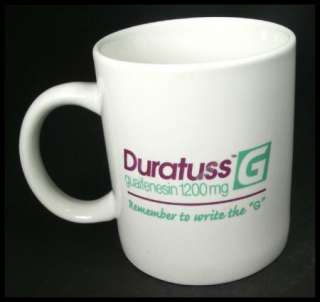 Duratuss G Pharmaceutical Advertising Ceramic Coffee Mug Cup HTF 