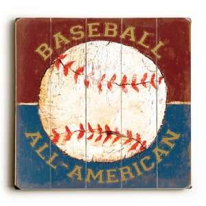  baseball all american vintage sign