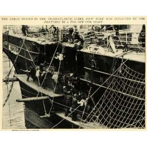  1914 Print Transatlantic Liner New York Pretoria Ship 