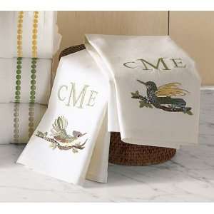 Pottery Barn Bird Embroidered Guest Towels, Set of 2:  Home 