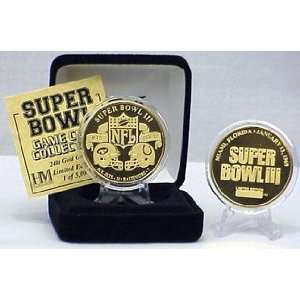  24kt Gold Super Bowl III flip coin: Everything Else