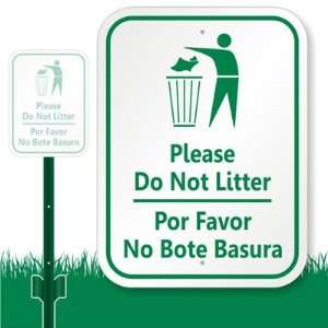  Please Do Not Litter, Por Favor No Bote Basura (Bilingual 