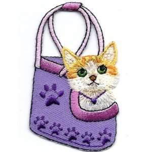  Cats  Kitten in Carrying Case   Iron On Applique 