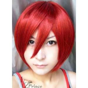   short straight Party heat resist Cosplay Wig   Red: Sports & Outdoors