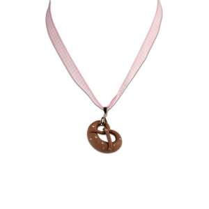   Pretzel (rose)   Traditional Bavarian Oktoberfest Necklace for Dirndl