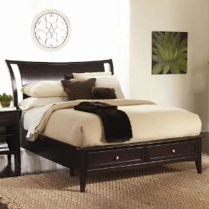  Lansford Park Bristol Sleigh Storage Bed in Java