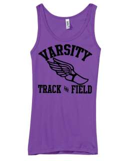 Juniors Varsity Track and Field Purple Tank Top S XXL  