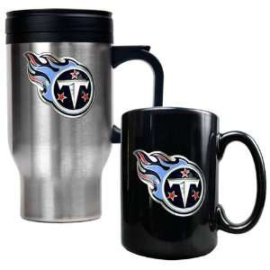 Tennessee Titans NFL Travel Mug & Ceramic Mug Set   Primary logo 