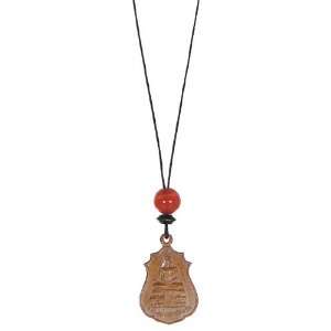  Buddhist Necklace & Carnelian Mala Bead Amulet: Jewelry