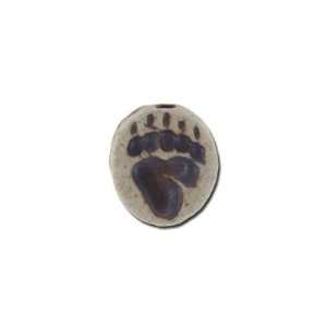  10mm Teeny Tiny High Fired Bear Paw Print Ceramic Beads 
