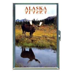 Alaska Moose, Beautiful ID Holder, Cigarette Case or Wallet: MADE IN 