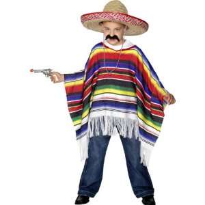  Childs Mexican Poncho Halloween Costume: Toys & Games