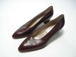 495 FRATELLI ROSSETTI Classic Brown Leather Pumps 38.5 US 8.5  