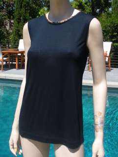 LUXE BASIC**$600 FENDI Jrsy Reverse Button Top 40  