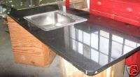 Large Black Granite Kitchen / Bar Island Top   6 x 36  