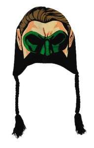 GREEN LANTERN OFFICIAL LICENSED PERUVIAN LAPLANDER MASK / HAT NEW WITH 