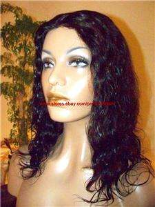Full Lace Human Indian Hair Remi Remy Wig 16 1b Natural Straight 