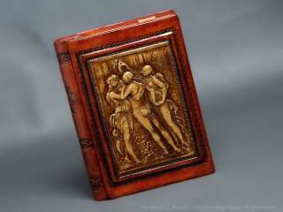   Biscotto Three Graces Medieval Refillable Hand Tooled Leather Journal