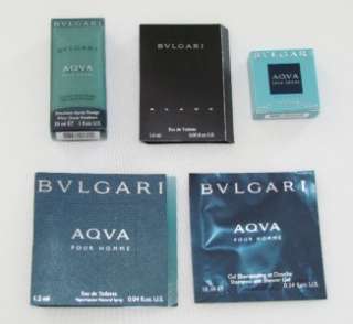 BVLGARI Mens Cologne Bath & Body Lot Sample Sizes ~ NEW  