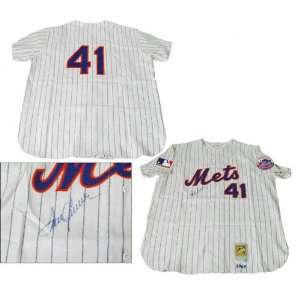Tom Seaver New York Mets Autographed Throwback Home Jersey